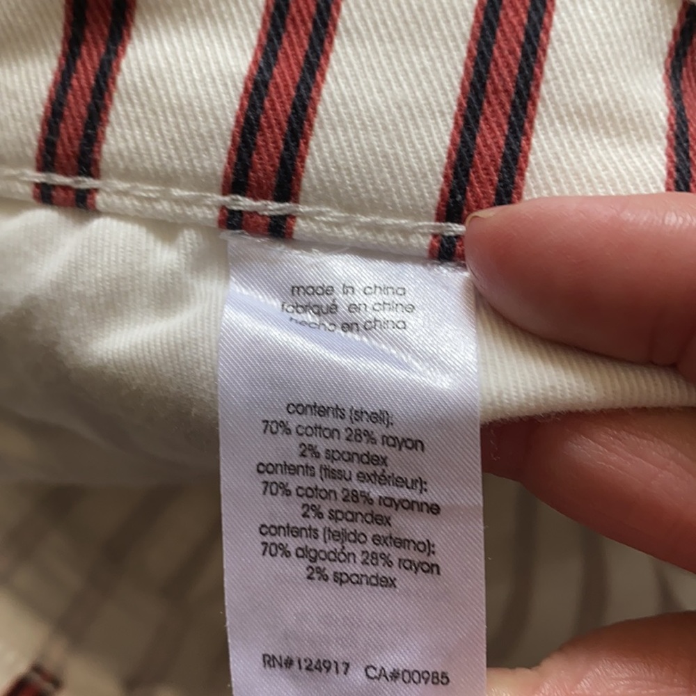 WeWoreWhat Rocker Low Rise Jeans In Ivory Stripe Size 29 - Picture 9 of 12
